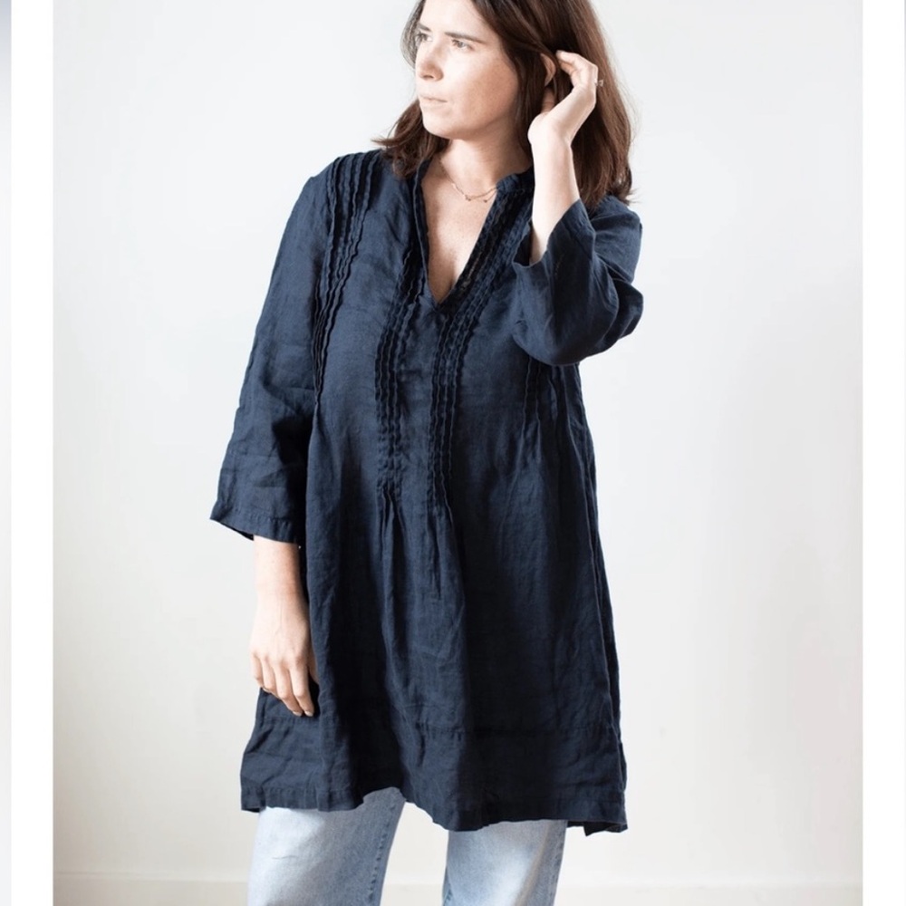 CP Shades Black Jasmine Tunic Dress Cotton Silk XS- Rare Discontinued